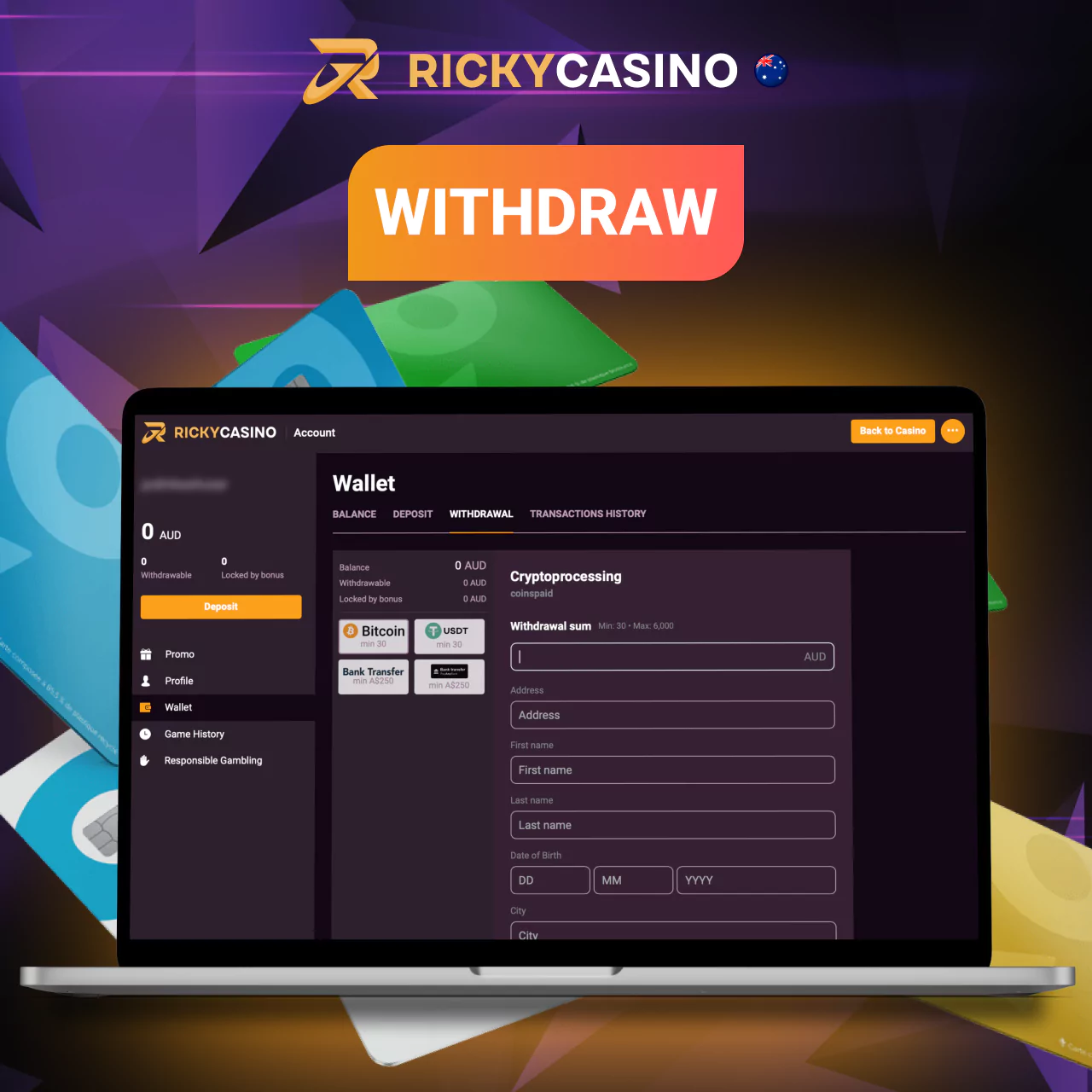 Options for withdrawal of funds from the account on the bookmaker's platform