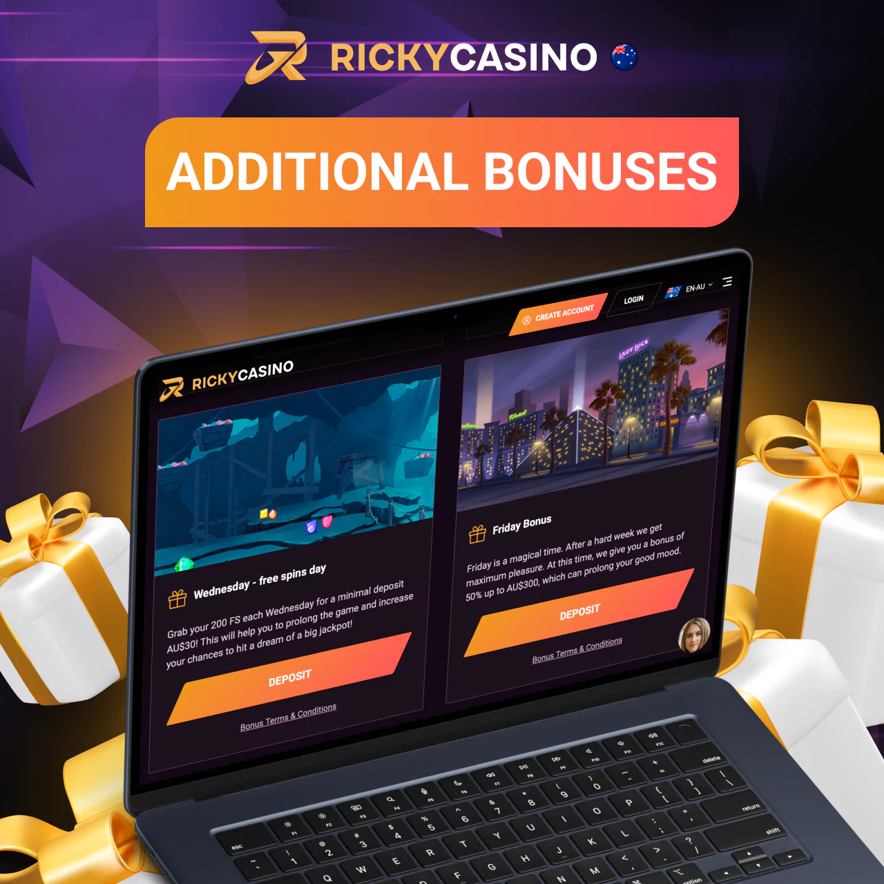 Additional bonuses for online casino users