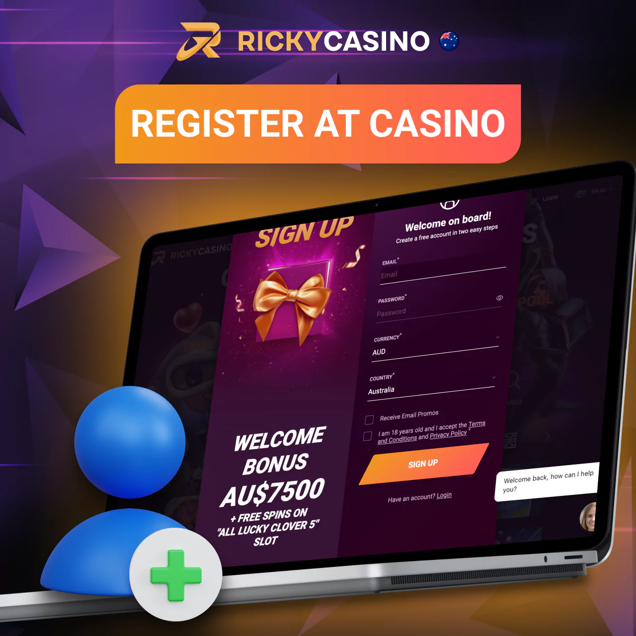 The process of registering an account on the bookmaker's platform in Australia