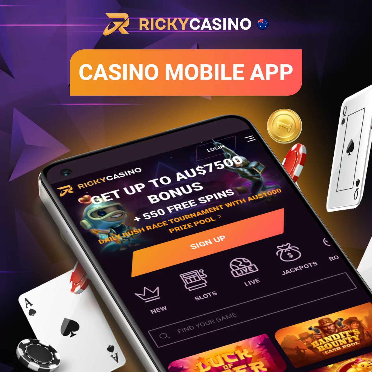 The mobile app of a popular bookmaker in Australia