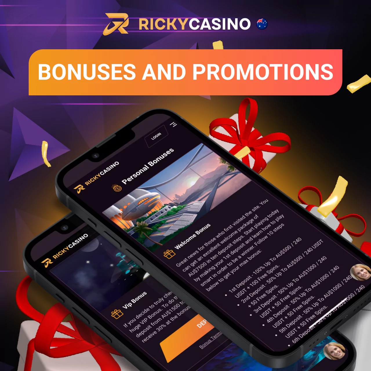 Bonus offers for users from Ricky Casino